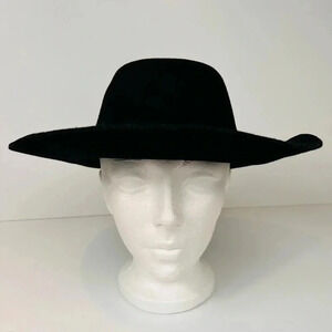 Felt Wool Cowboy Hat, S,  21.5”, Black, Stetson-Style, Western Country Festival
